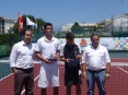 Vereador do desporto, Pedro Marques ( esquerda), Diogo Monteiro, Joo Domingues e Pedro Soares, da School Eventos