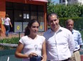 Diana Batista e o vereador  do desporto da Cmara Municipal de Oliveira de Azemis Pedro Marques
