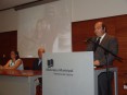 Hermnio Loureiro, presidente da Cmara de Oliveira de Azemis, intervindo na sesso de encerramento do projecto Solis