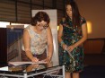Gracinda Leal, vereadora da aco social e Ana Maria Rosas, na assinatura da Carta de Princpios